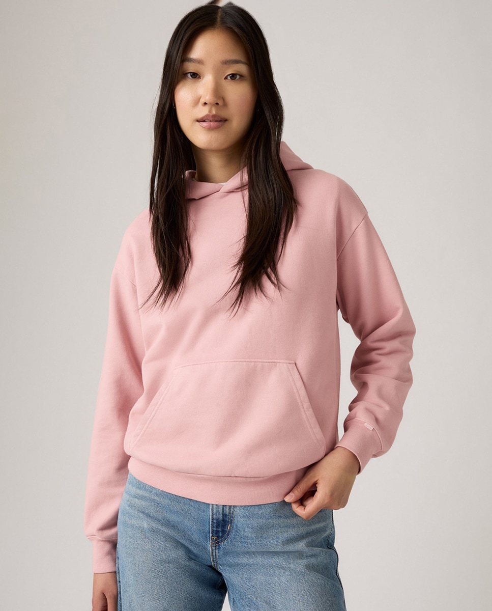 Sweatshirt de mulher com capuz Rosa-4