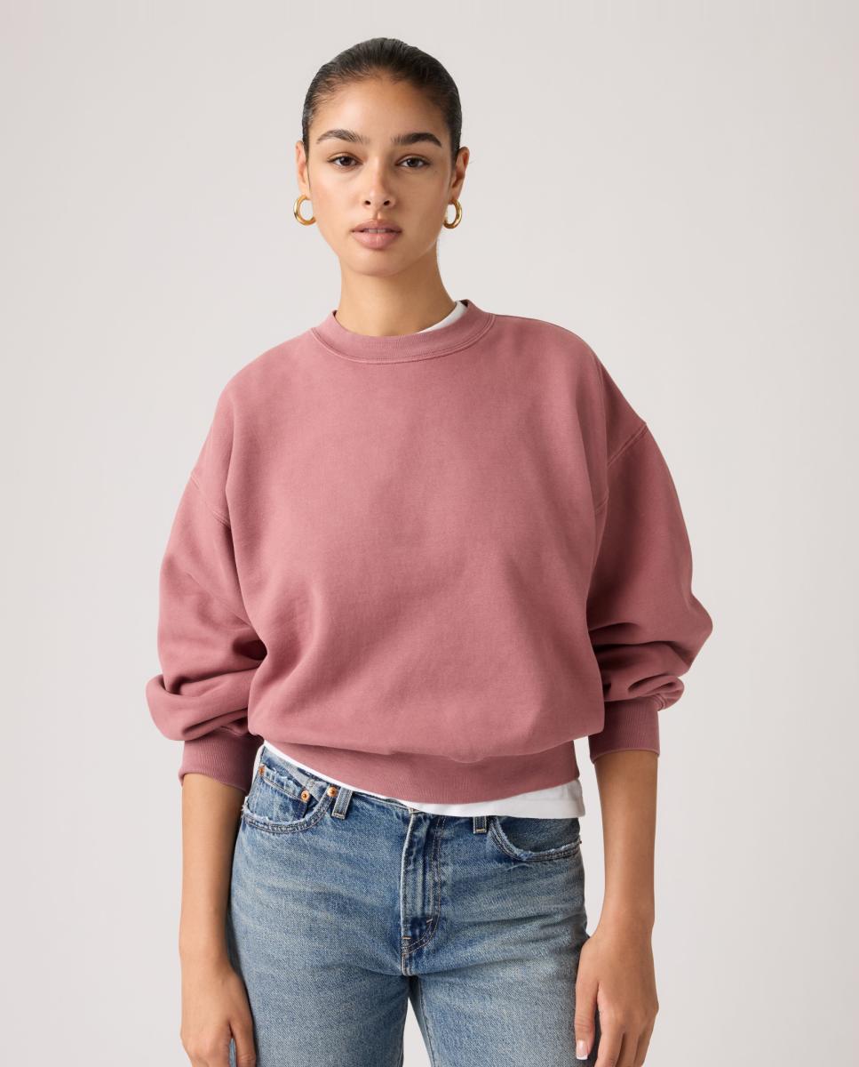 Sweatshirt com decote redondo Rosa-4