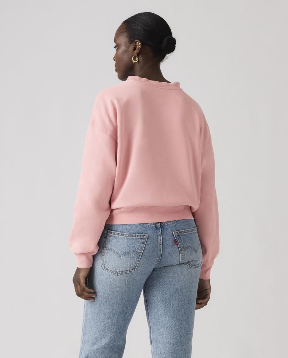 Sweatshirt com decote redondo Rosa-claro-2