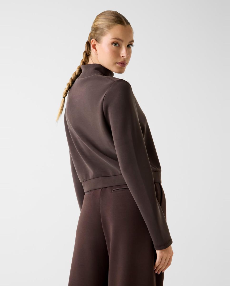 Sweatshirt com manga comprida Castanho-3