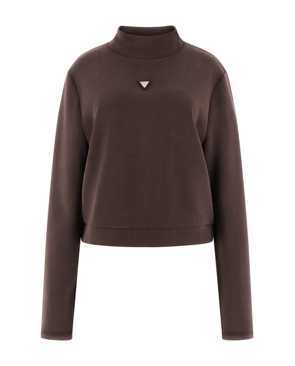 Sweatshirt com manga comprida Castanho-4