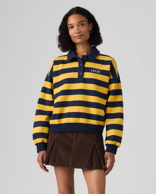 Sudadera de mujer con cuello polo