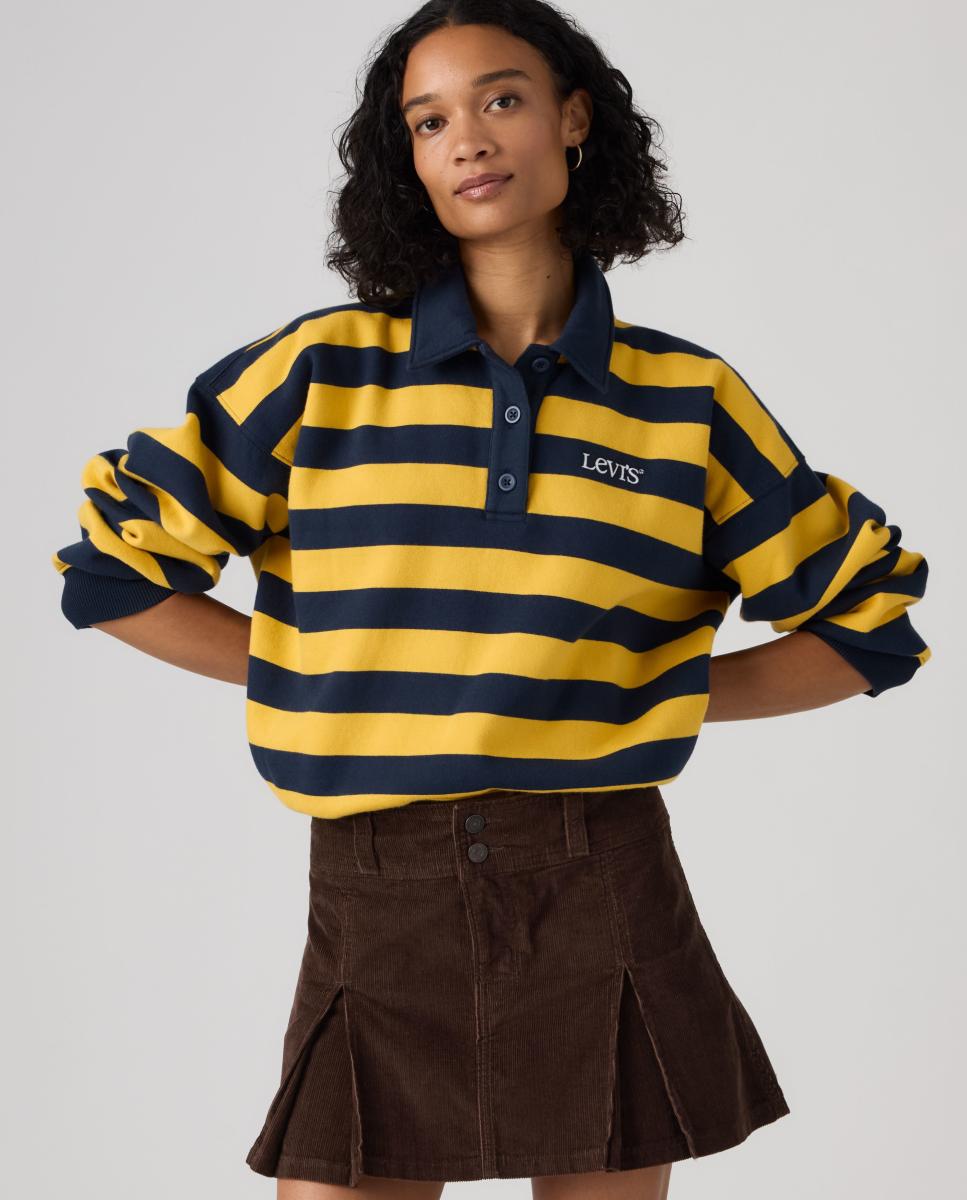 Sweatshirt com colarinho de pólo Multicolor-4