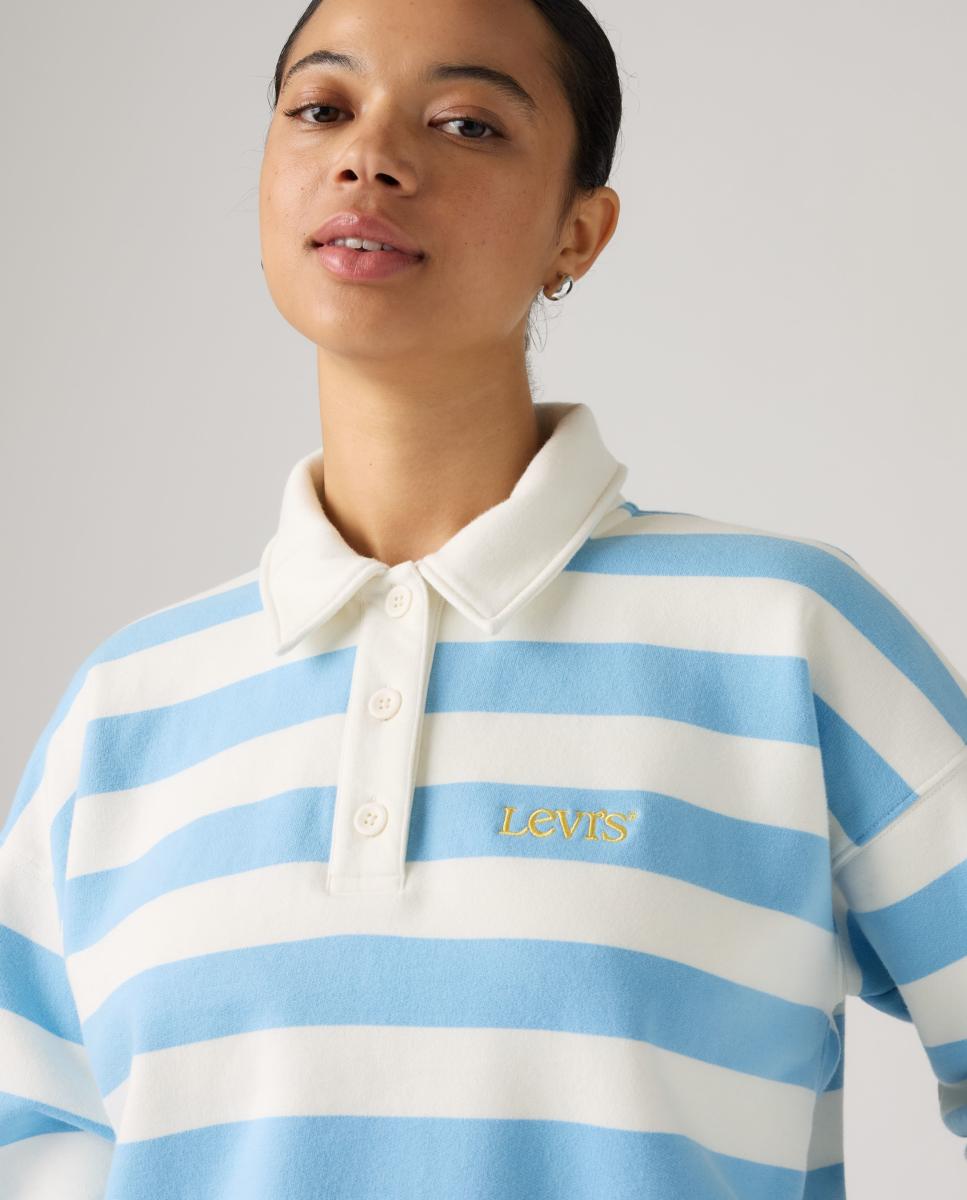 Sweatshirt com colarinho de pólo Multicolor-3