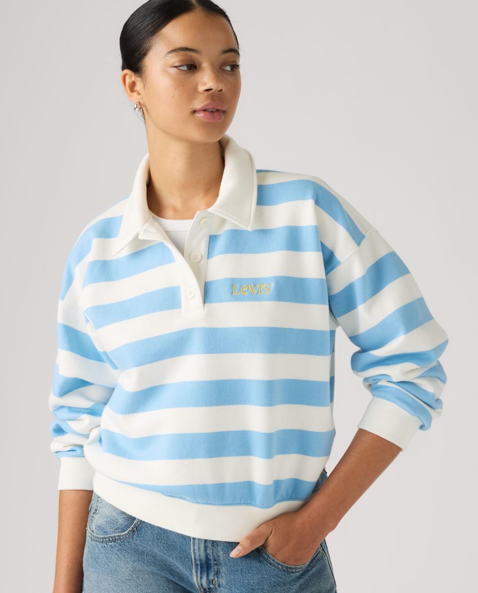 Sweatshirt com colarinho de pólo Multicolor-4
