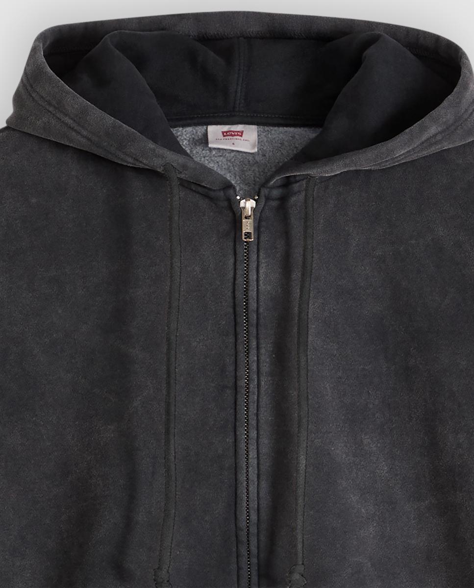 Sweatshirt com Capuz e Fecho de Correr Cinzento-escuro-6