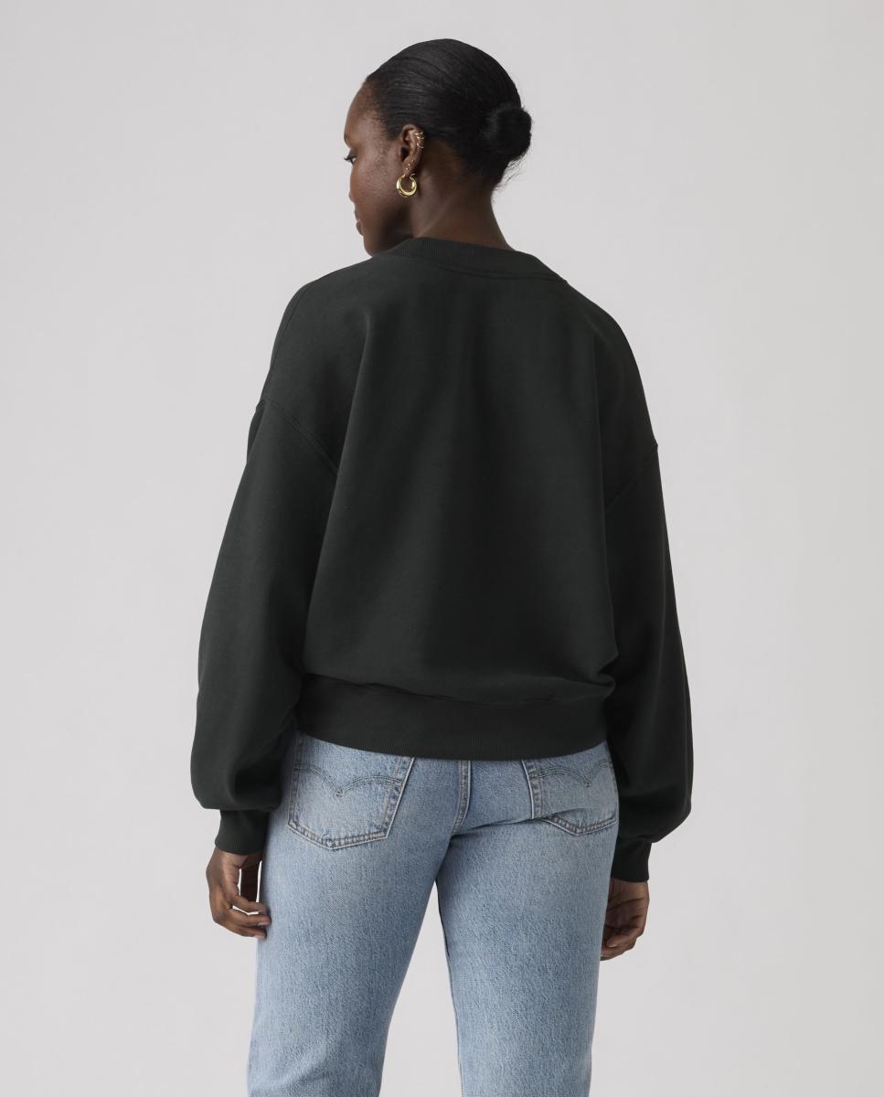 Sweatshirt com decote em bico Azul-marinho-2
