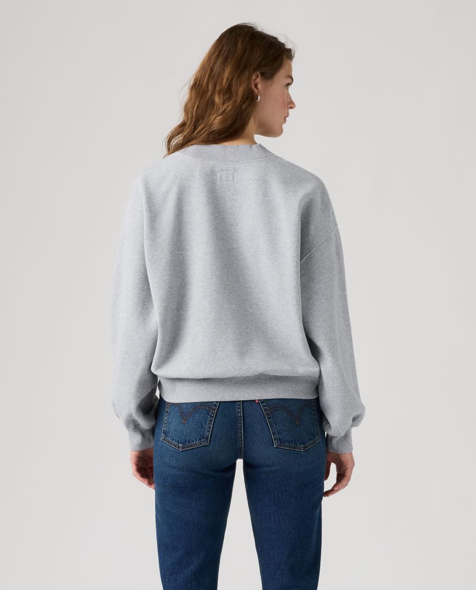 Sweatshirt com decote em bico Cinzento-escuro-2