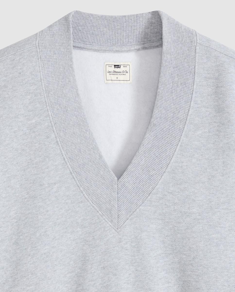 Sweatshirt com decote em bico Cinzento-escuro-6