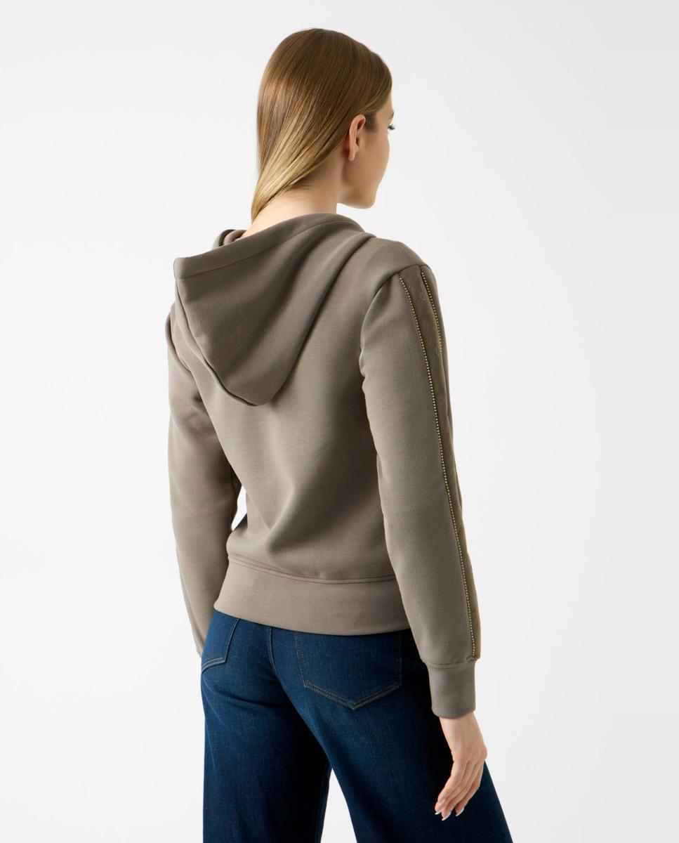 Sweatshirt com manga comprida Taupe-4