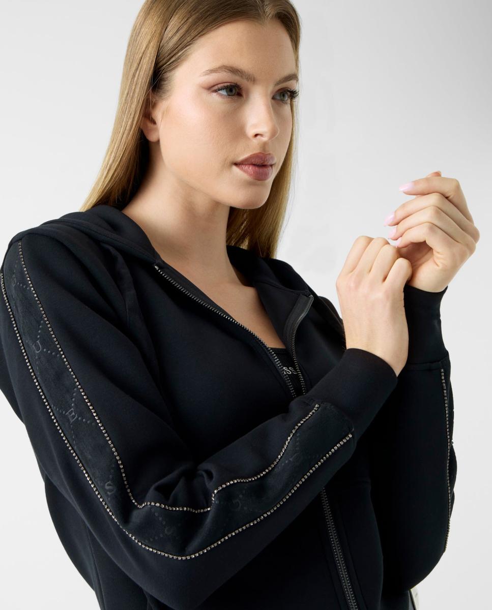Sweatshirt com manga comprida Preto-3