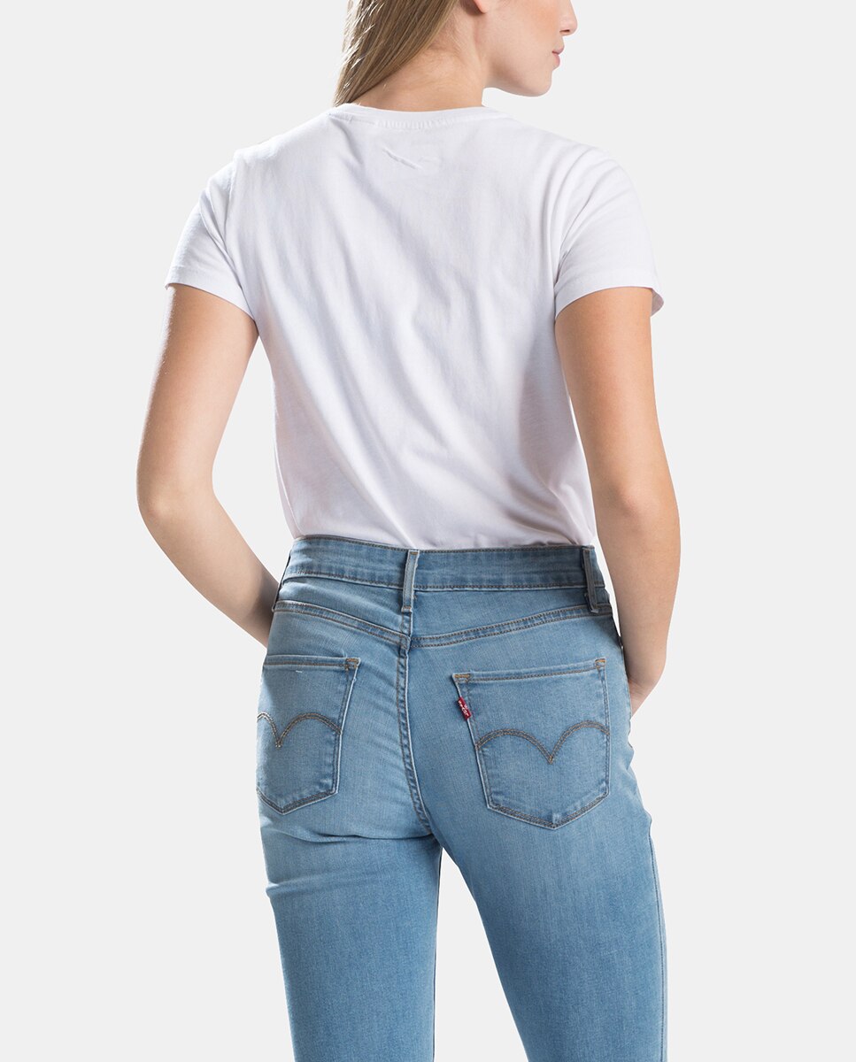 T-shirt de mulher Levi's com logótipo e manga curta Branco-2