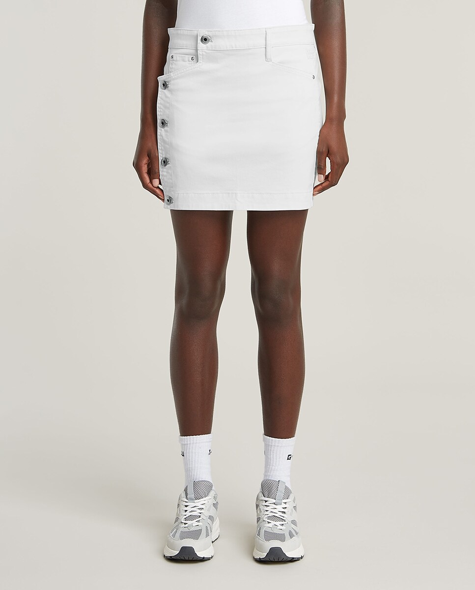 Minissaia Regular com Fecho Lateral Branco-2