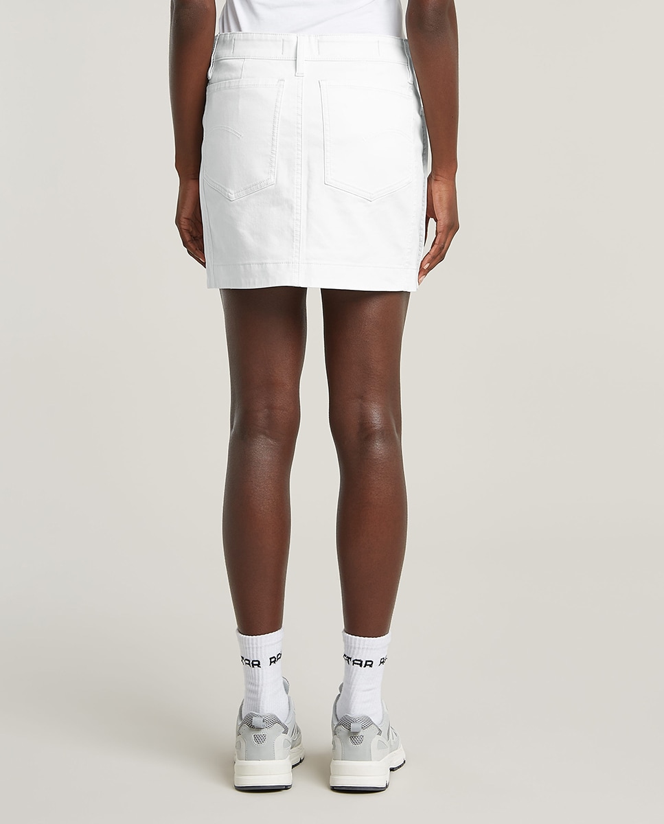 Minissaia Regular com Fecho Lateral Branco-3