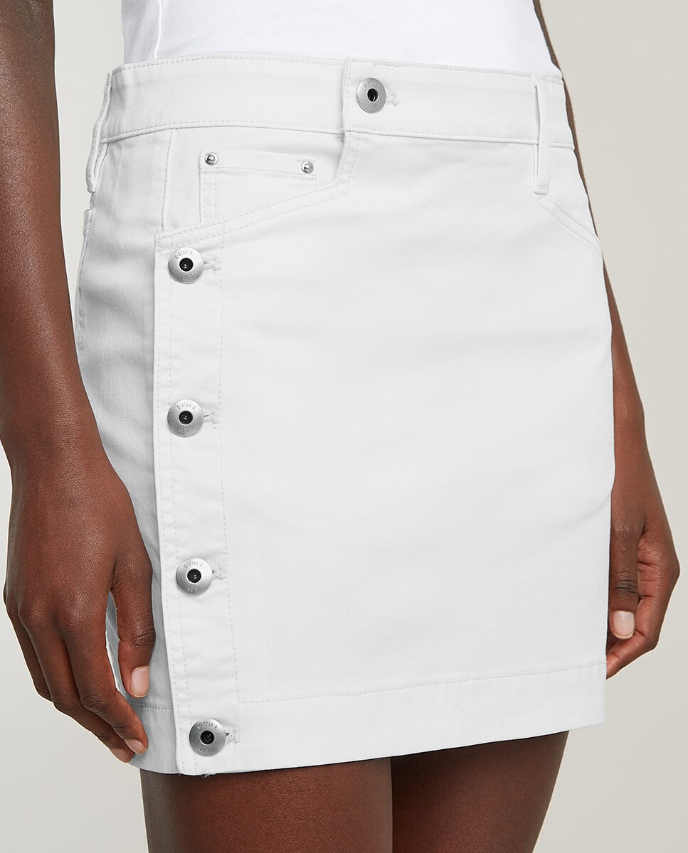 Minissaia Regular com Fecho Lateral Branco-4
