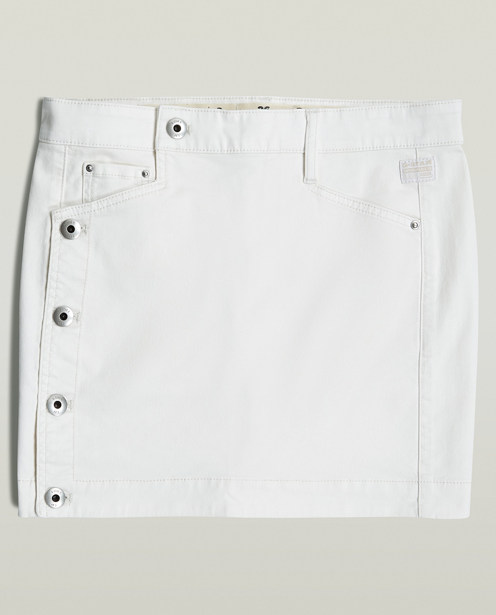 Minissaia Regular com Fecho Lateral Branco-7