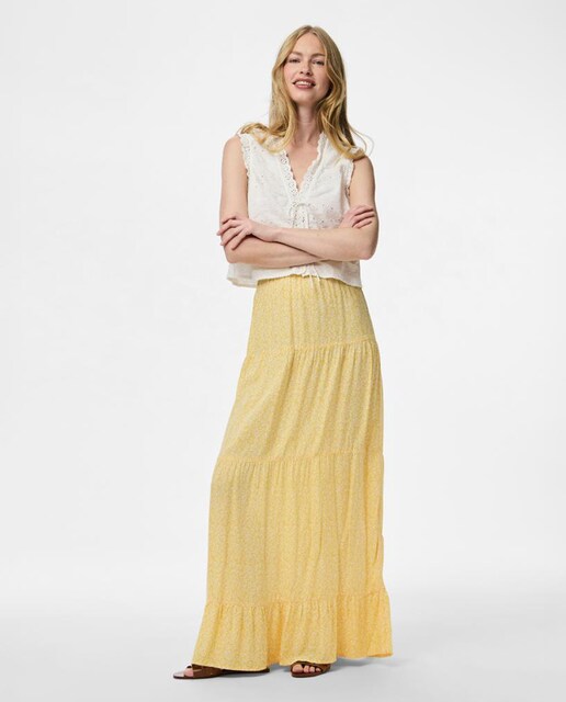 Imagen 0 de Falda larga de flores de mujer