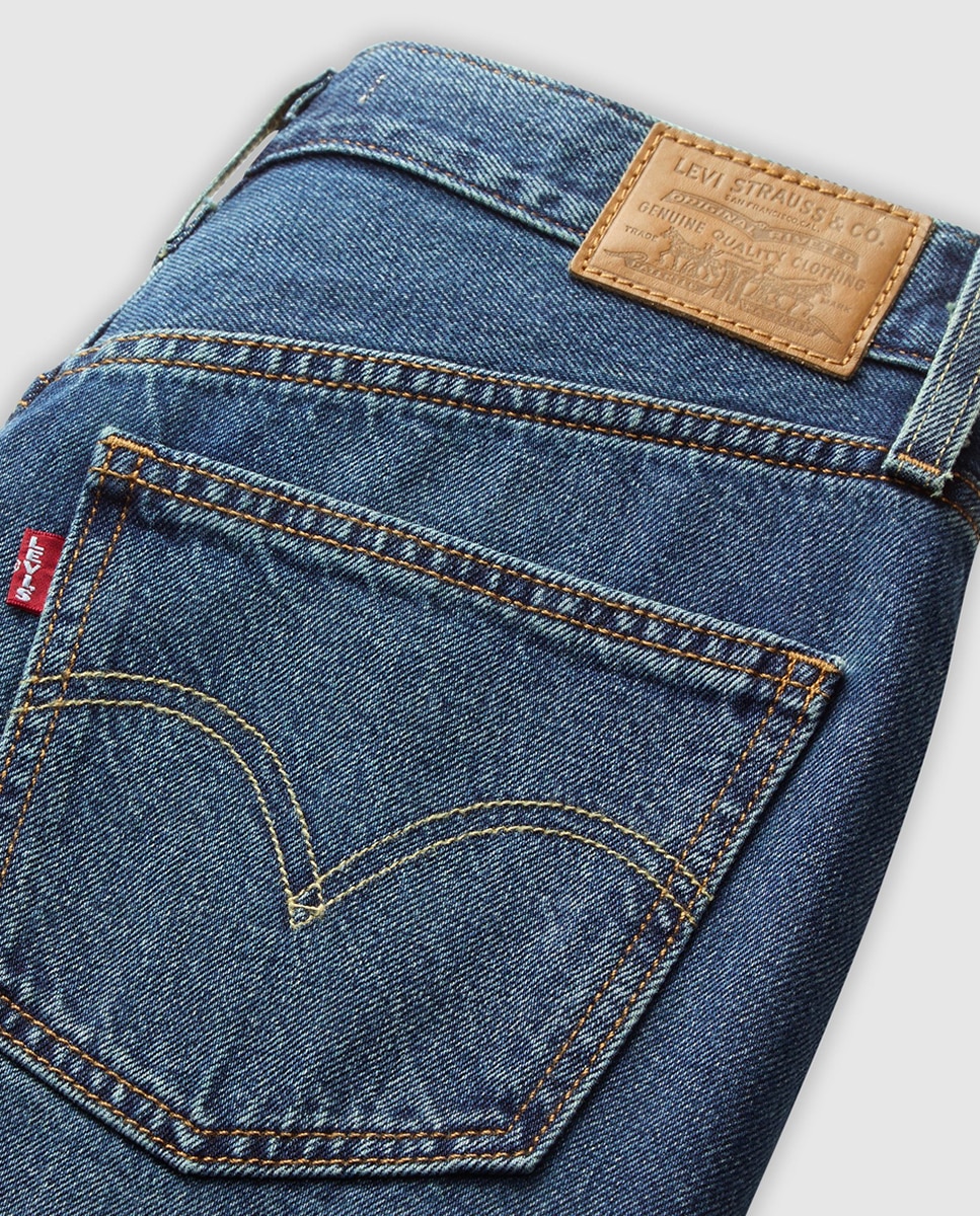 Saia Midi de Ganga Slim Azul-7