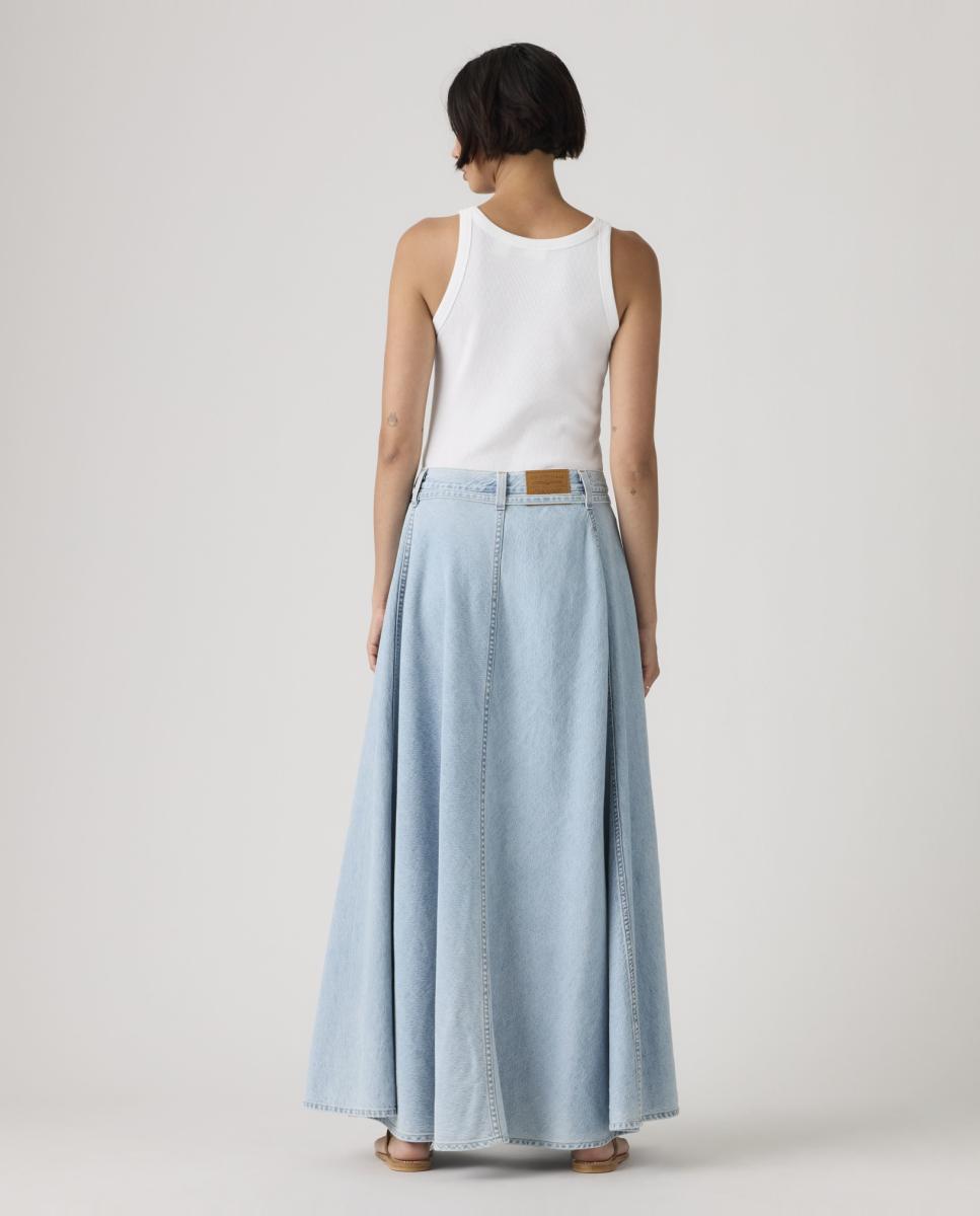 Saia Comprida de Ganga XL Skirt™ Azul-claro-2