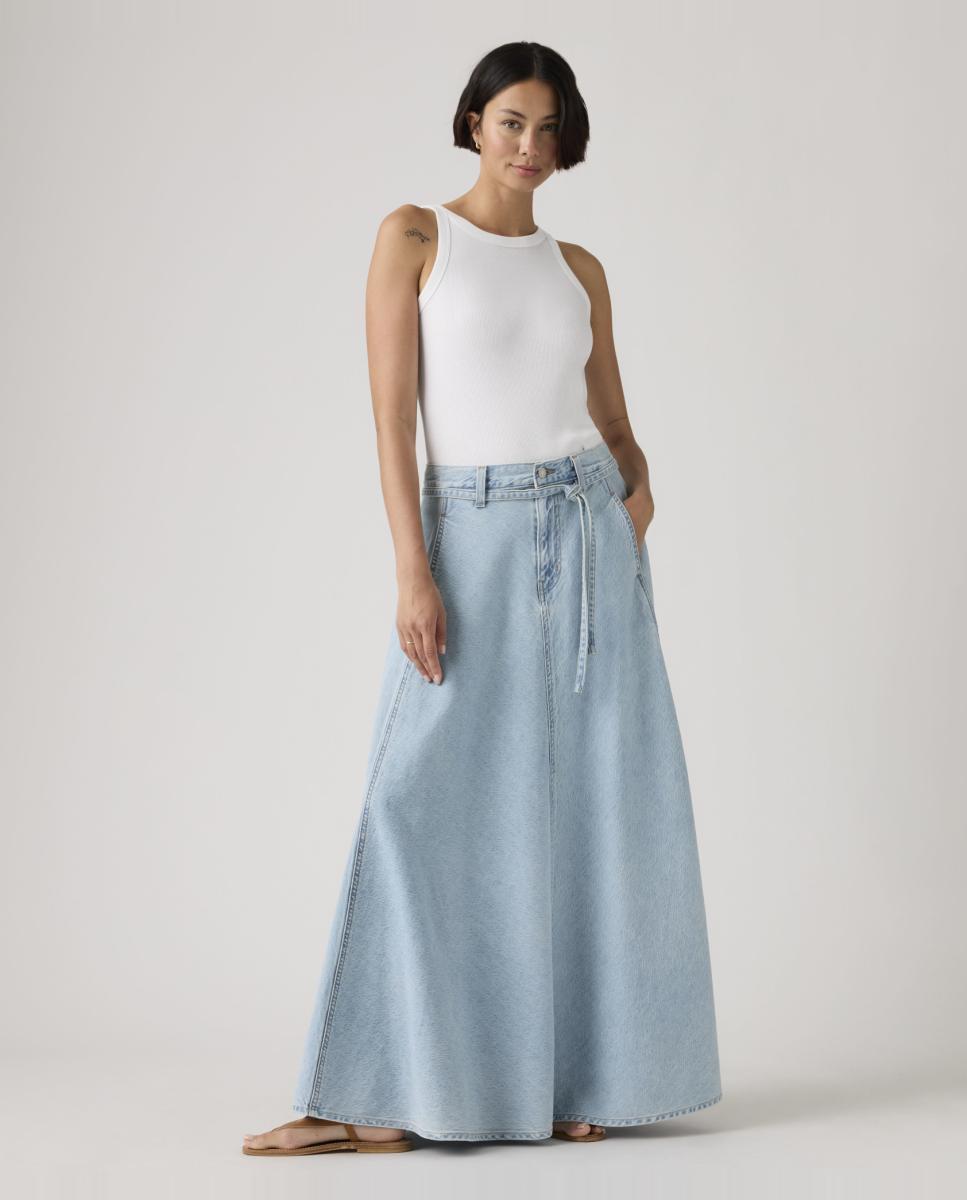 Saia Comprida de Ganga XL Skirt™ Azul-claro-7