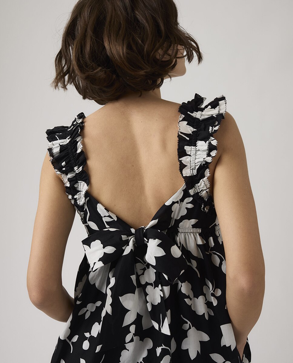 Vestido curto de alças Multicolor-4