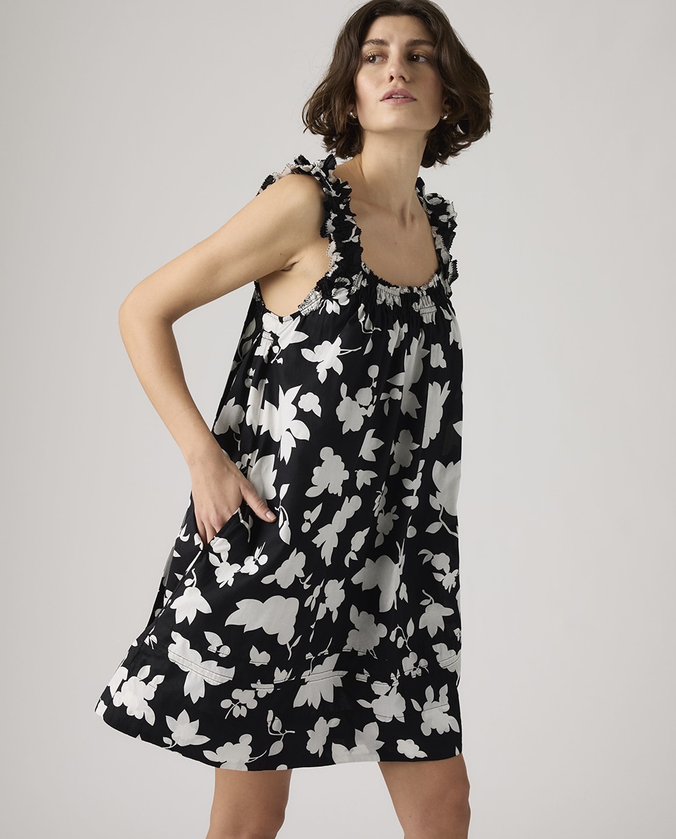 Vestido curto de alças Multicolor-5