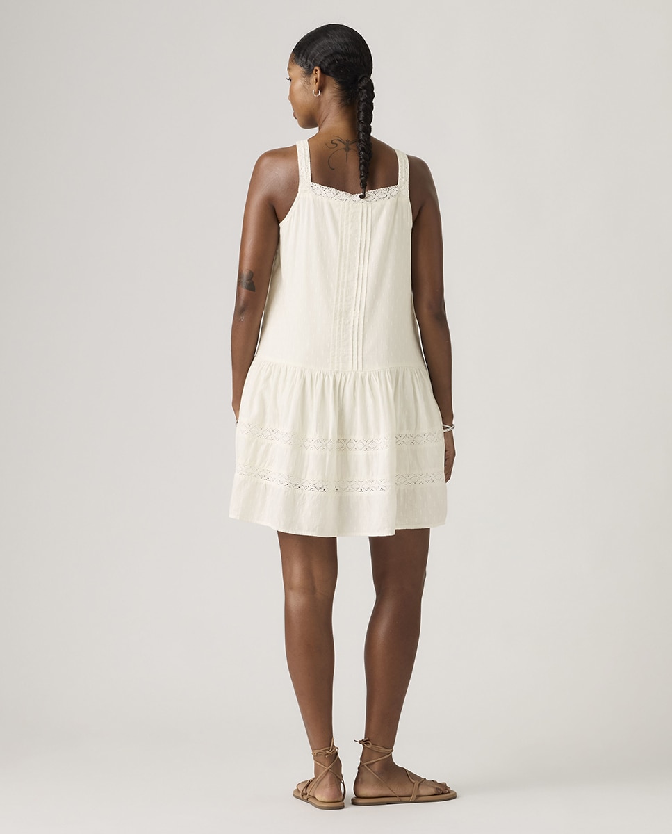 Vestido curto de alças Branco-2