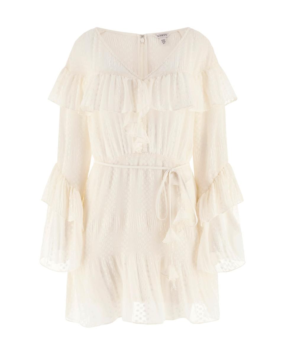 Vestido curto de mulher Creme-5