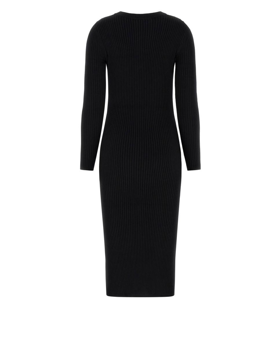 Vestido Comprido de Malha Preto-8