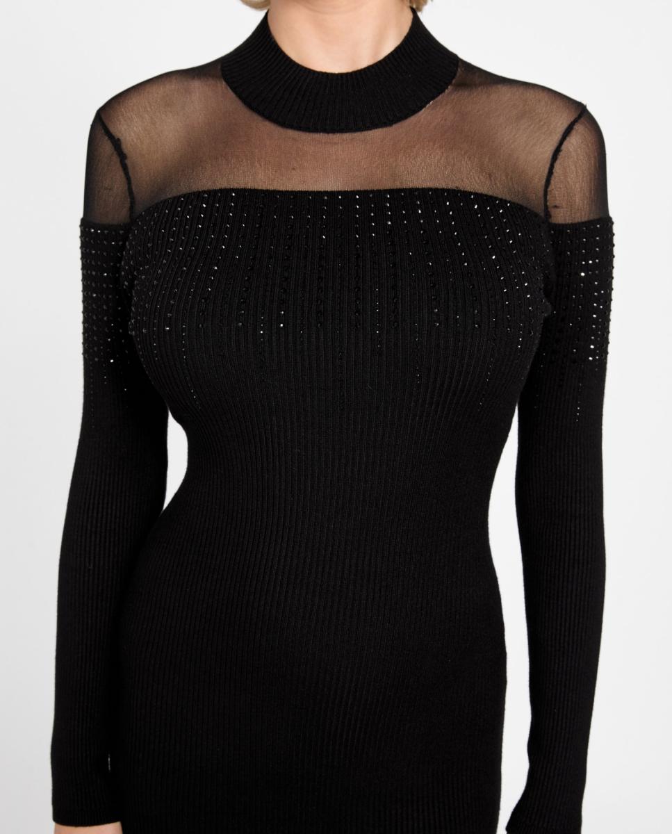 Vestido curto de mulher Preto-2