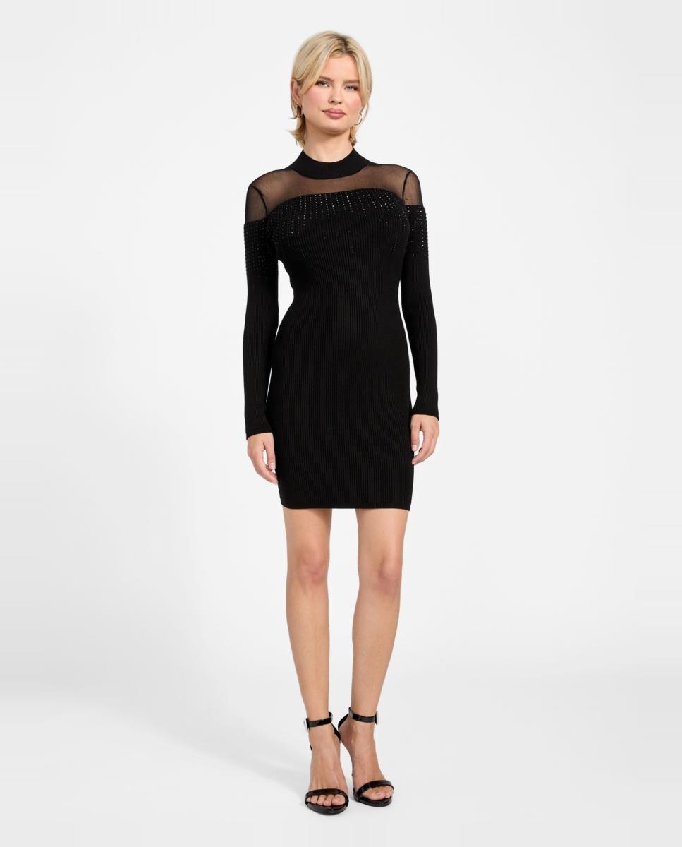 Vestido curto de mulher Preto-4