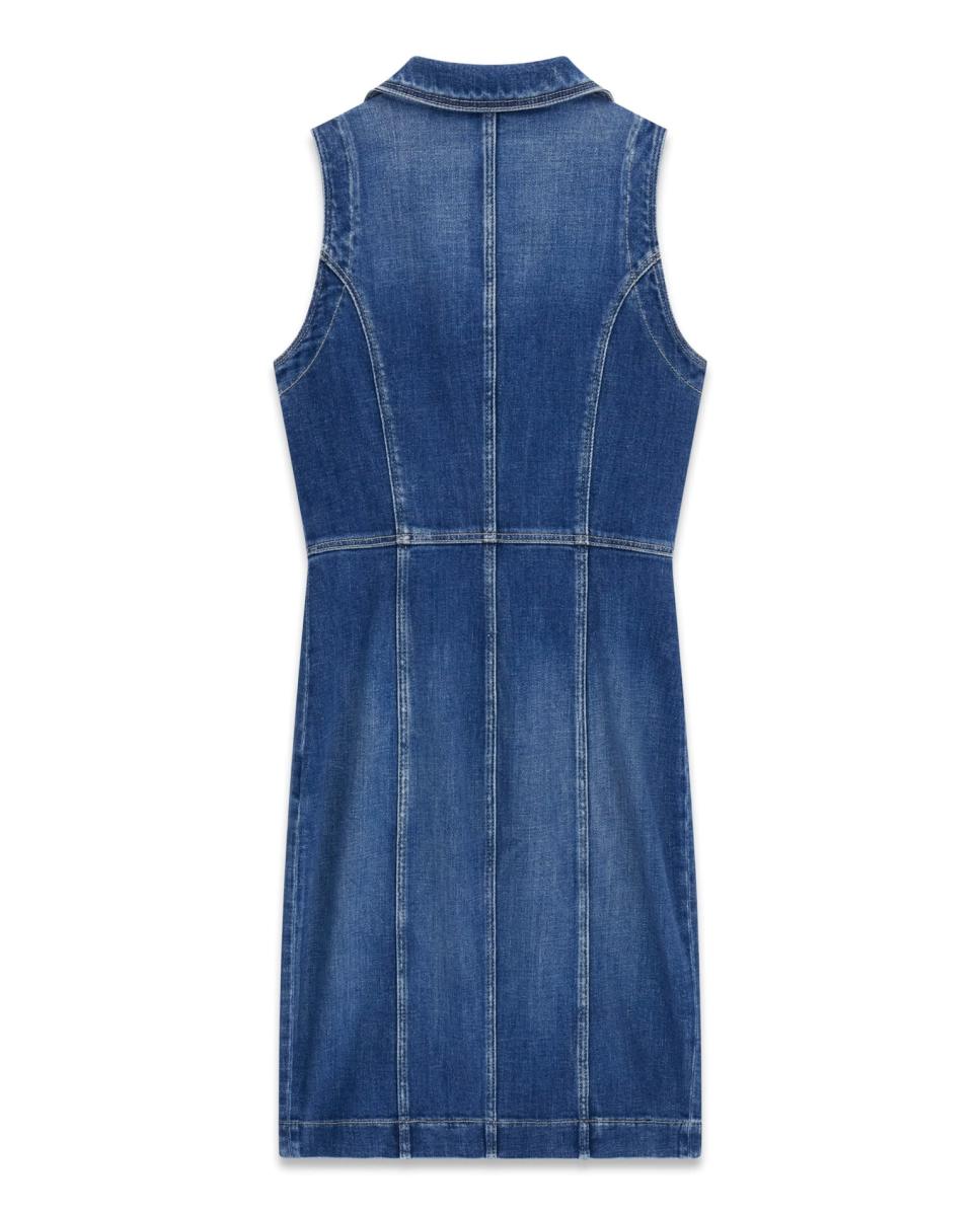 Vestido sem Mangas Azul-6