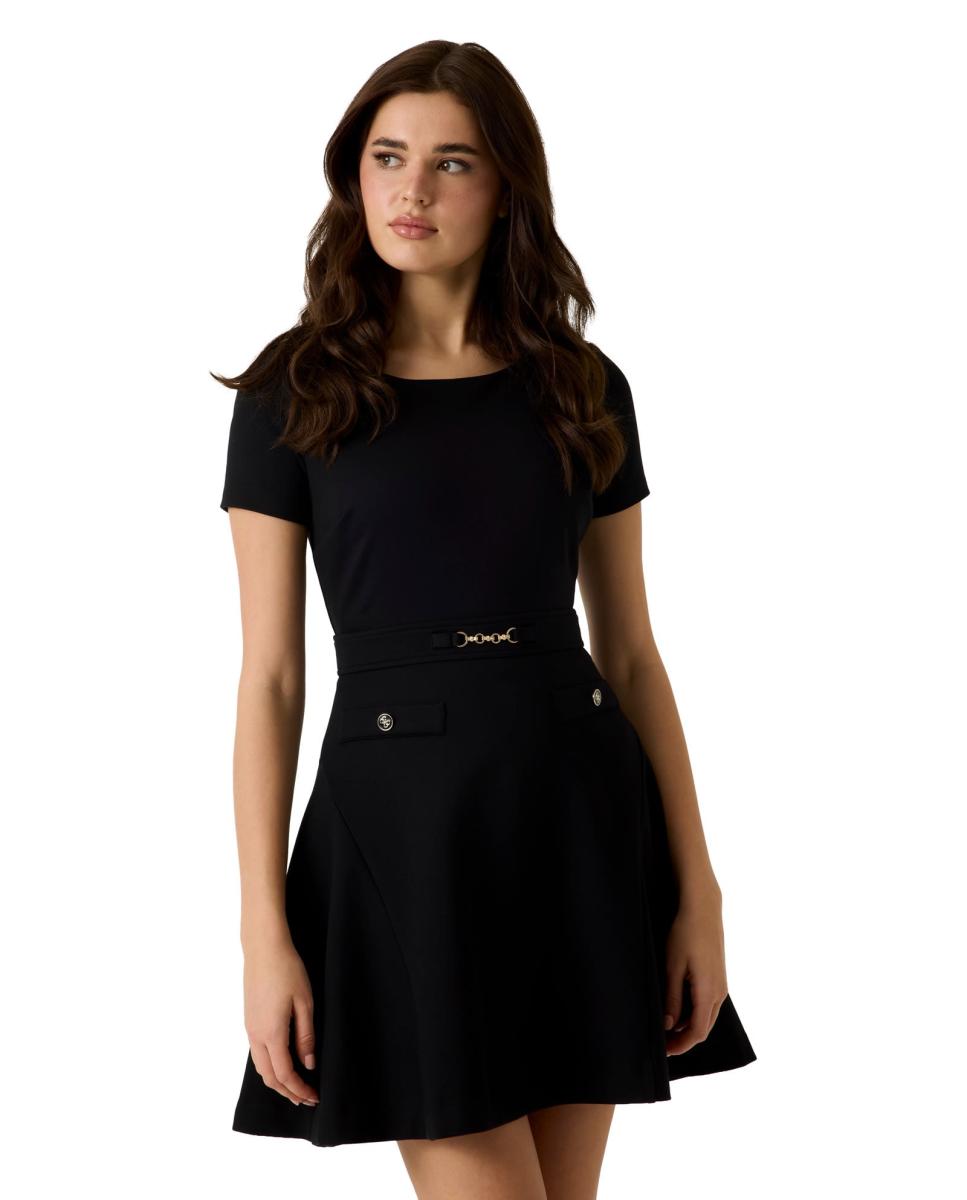 Vestido de manga corta de mujer - Guess - Negro Negro-2