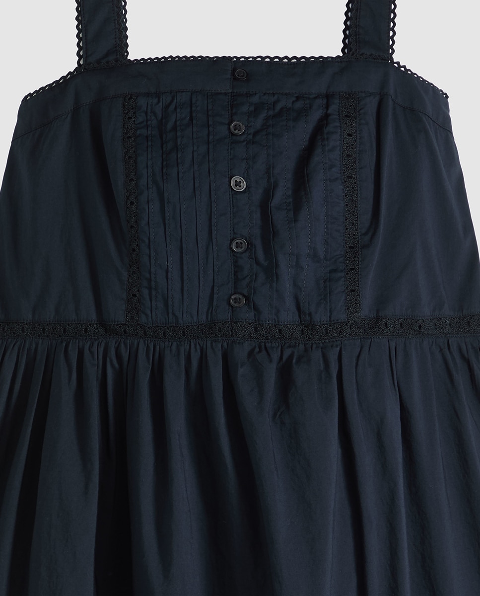 Vestido comprido de alças Preto-6