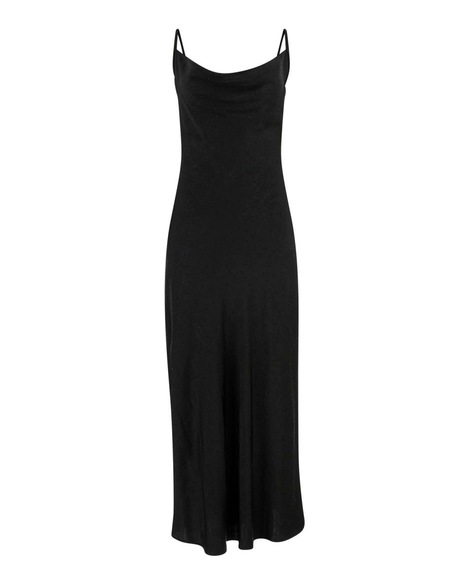 Vestido Comprido de Alças Preto-5