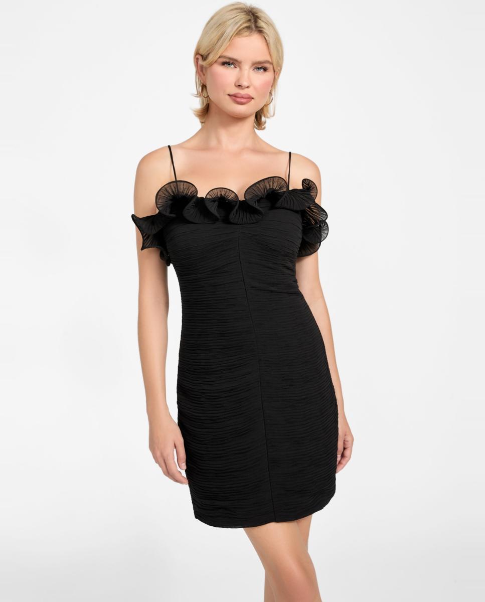 Vestido Curto de Alças Preto-2