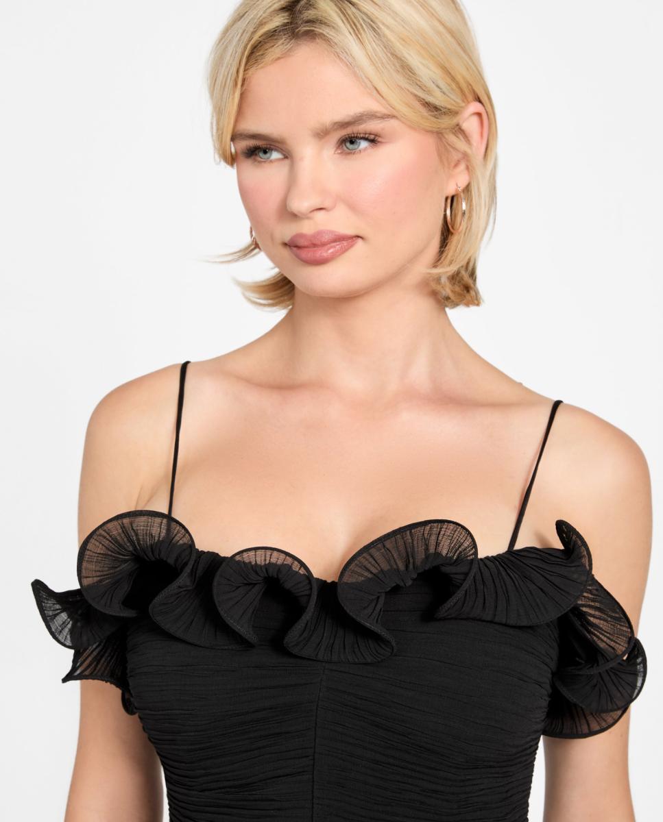 Vestido Curto de Alças Preto-3