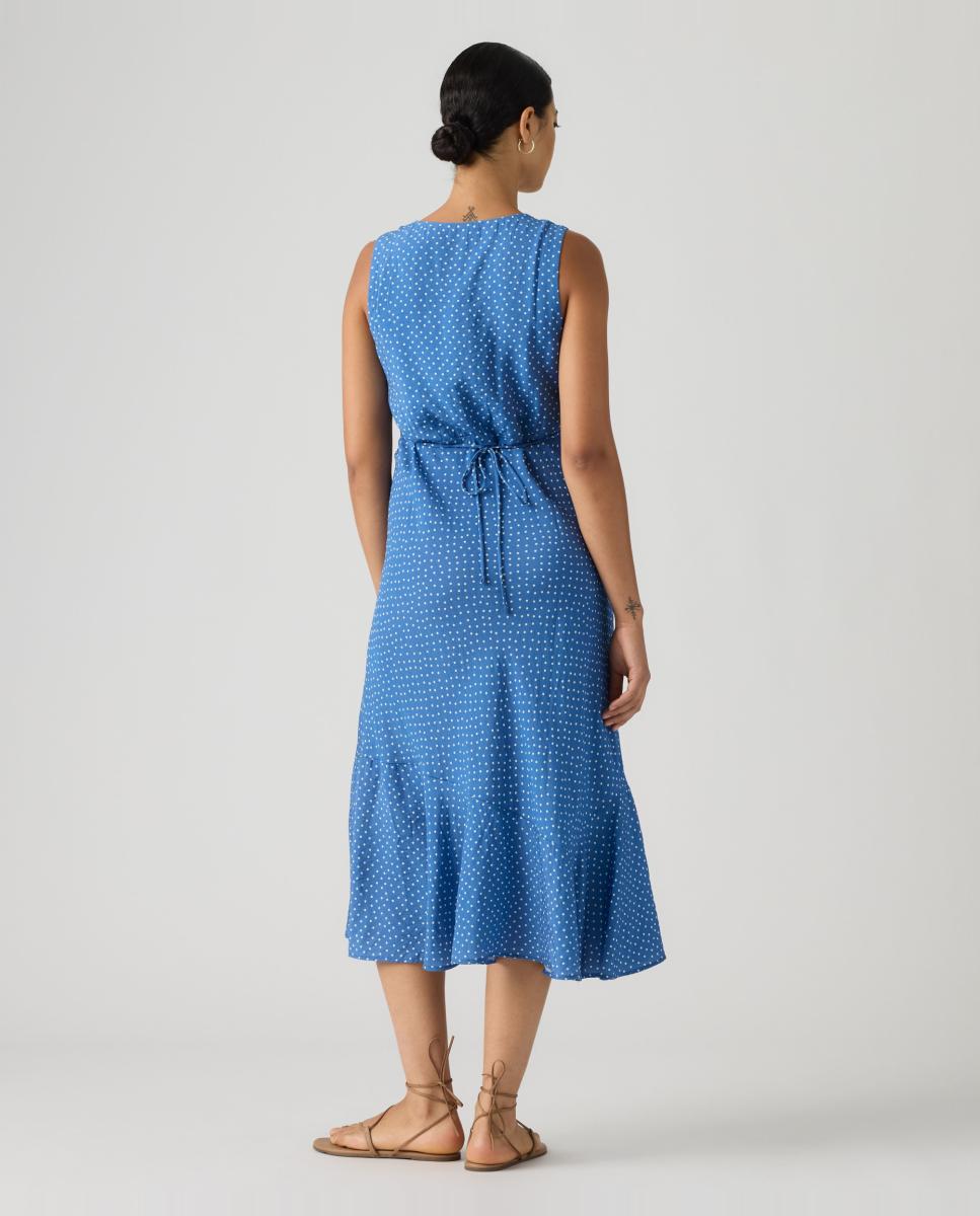 Vestido comprido sem mangas Azul-claro-2