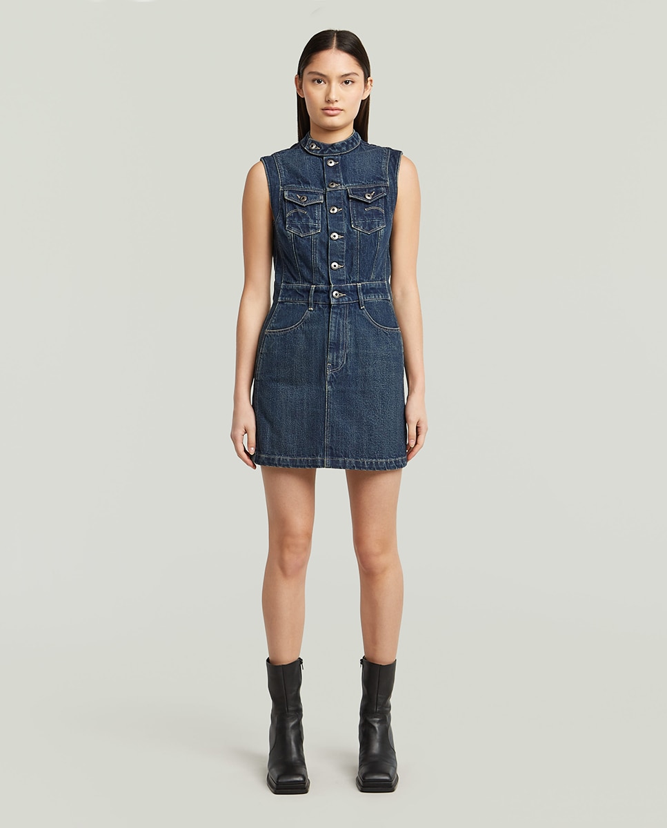 Imagem 0 de Vestido Slim Justo com Botões