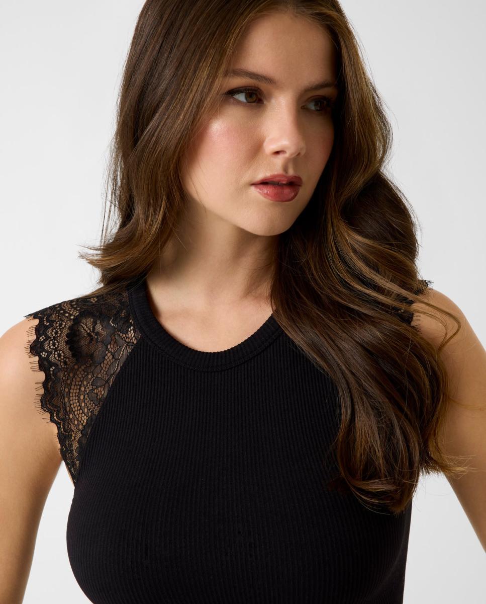 T-shirt sem mangas Preto-3