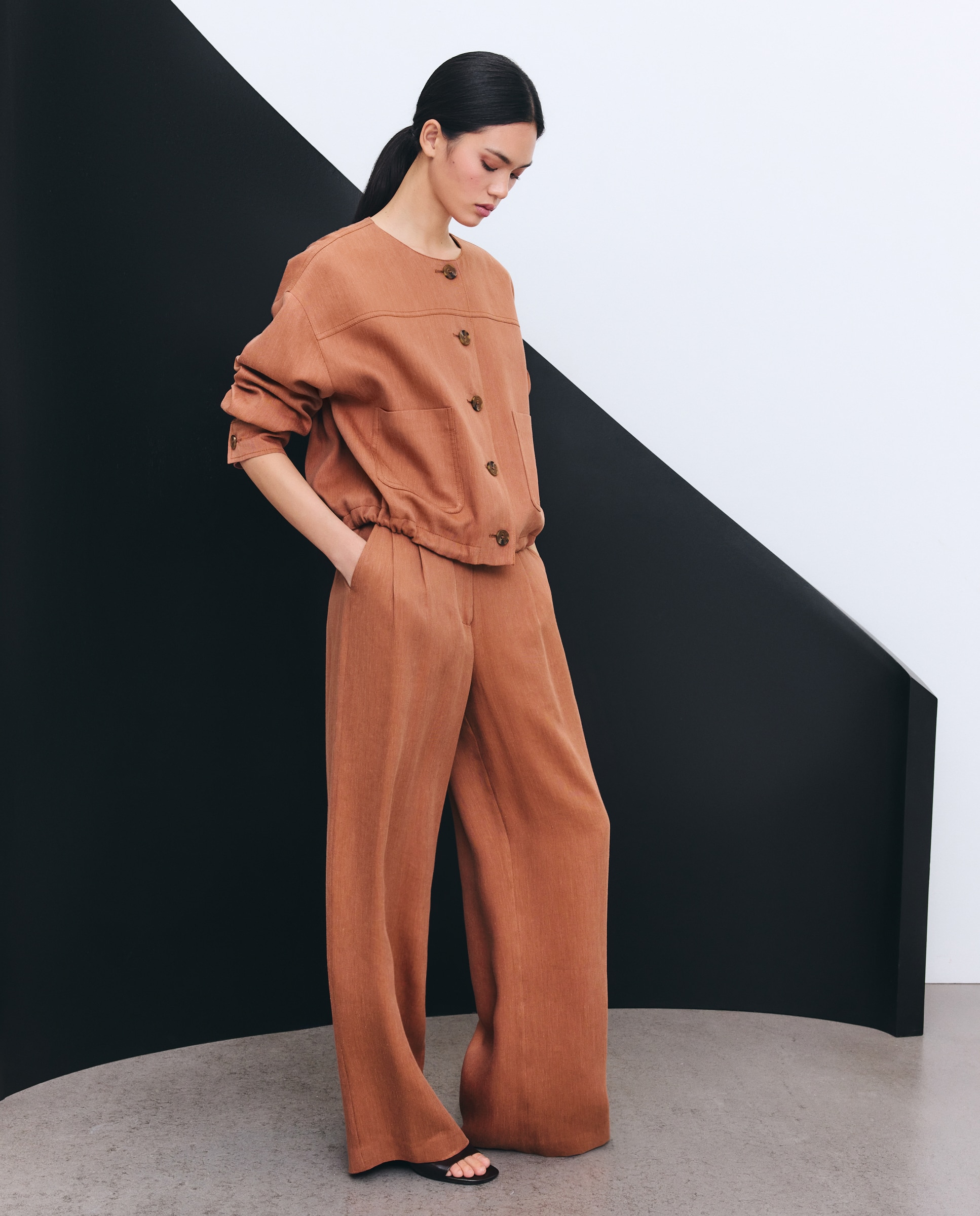 Chaqueta bomber traje de mujer - Tintoretto - 770 Terracota 770 Terracota-3