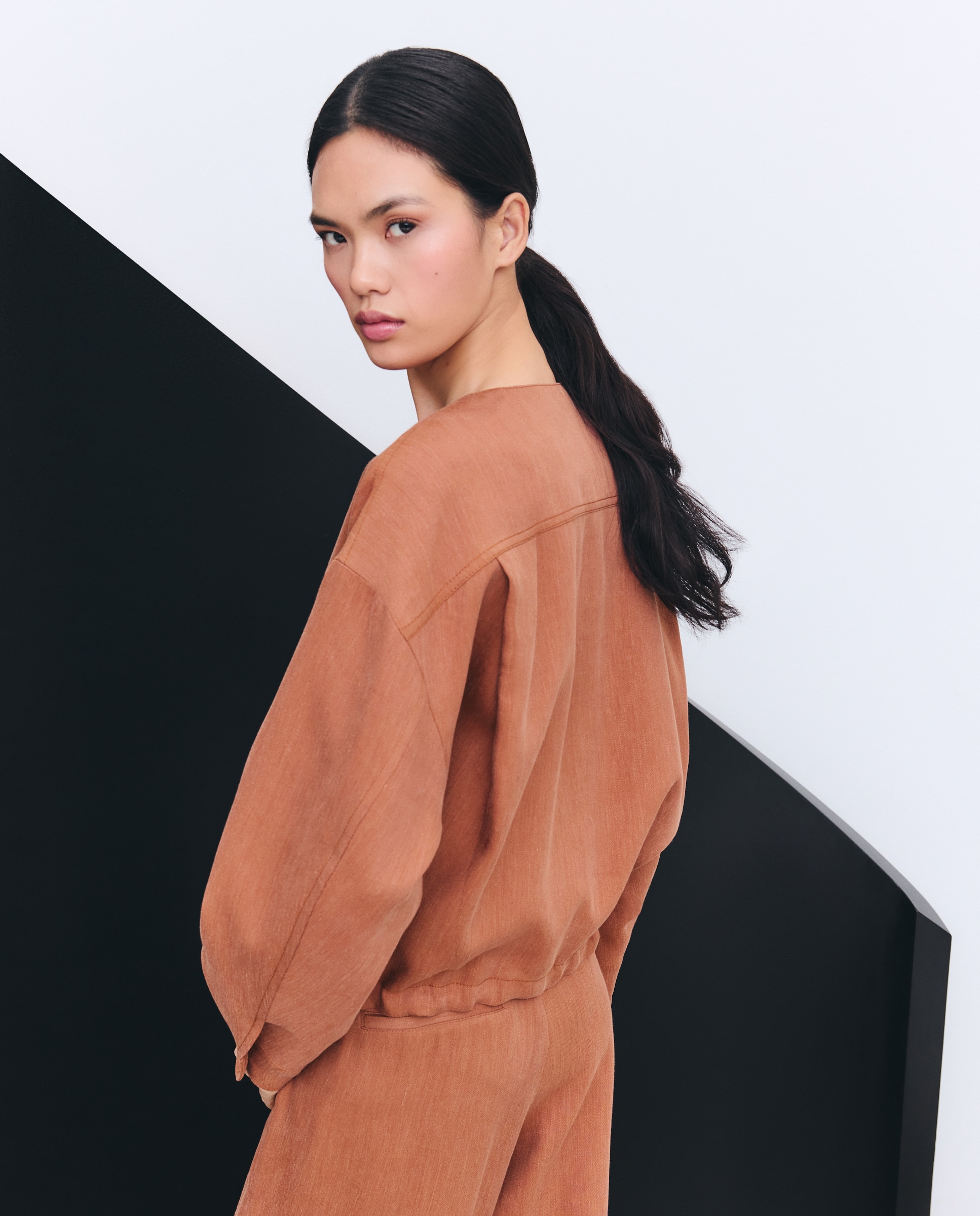Chaqueta bomber traje de mujer - Tintoretto - 770 Terracota 770 Terracota-4