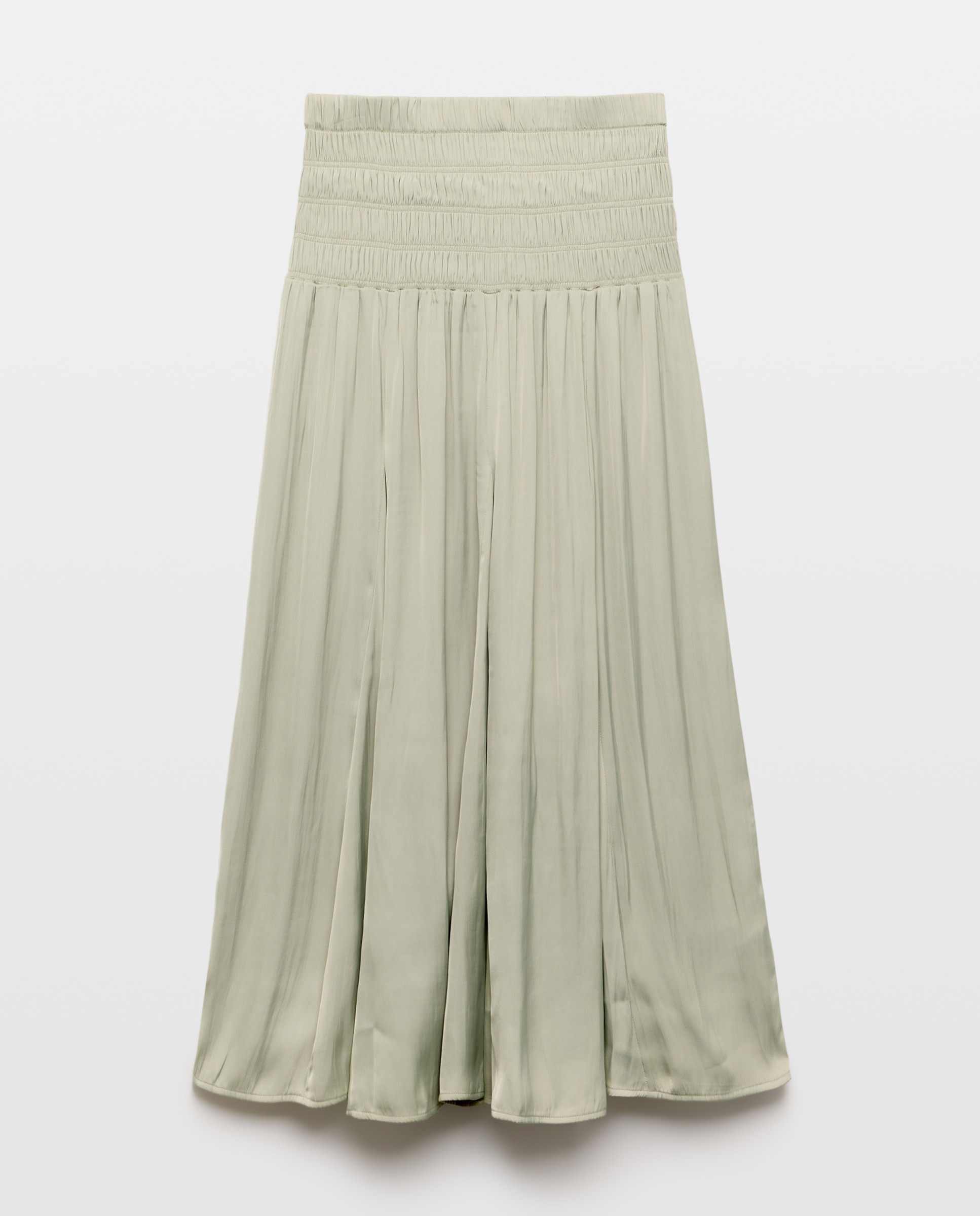 Falda larga lisa de mujer - Tintoretto - 830 Antracita Verde fluor-4