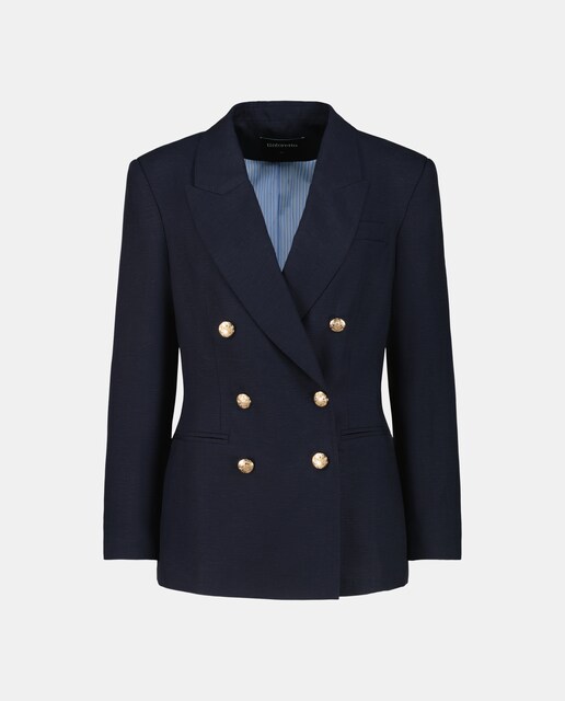 Chaqueta de mujer cruzada lisa