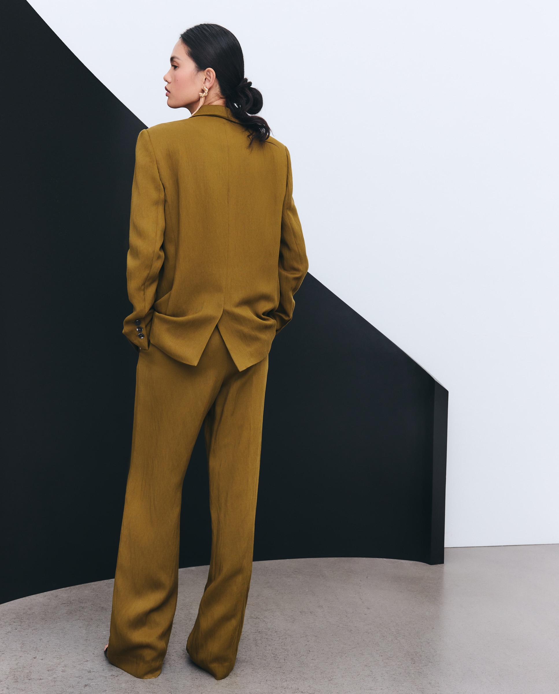 Blazer de Fato Liso 560 Azeitona-3