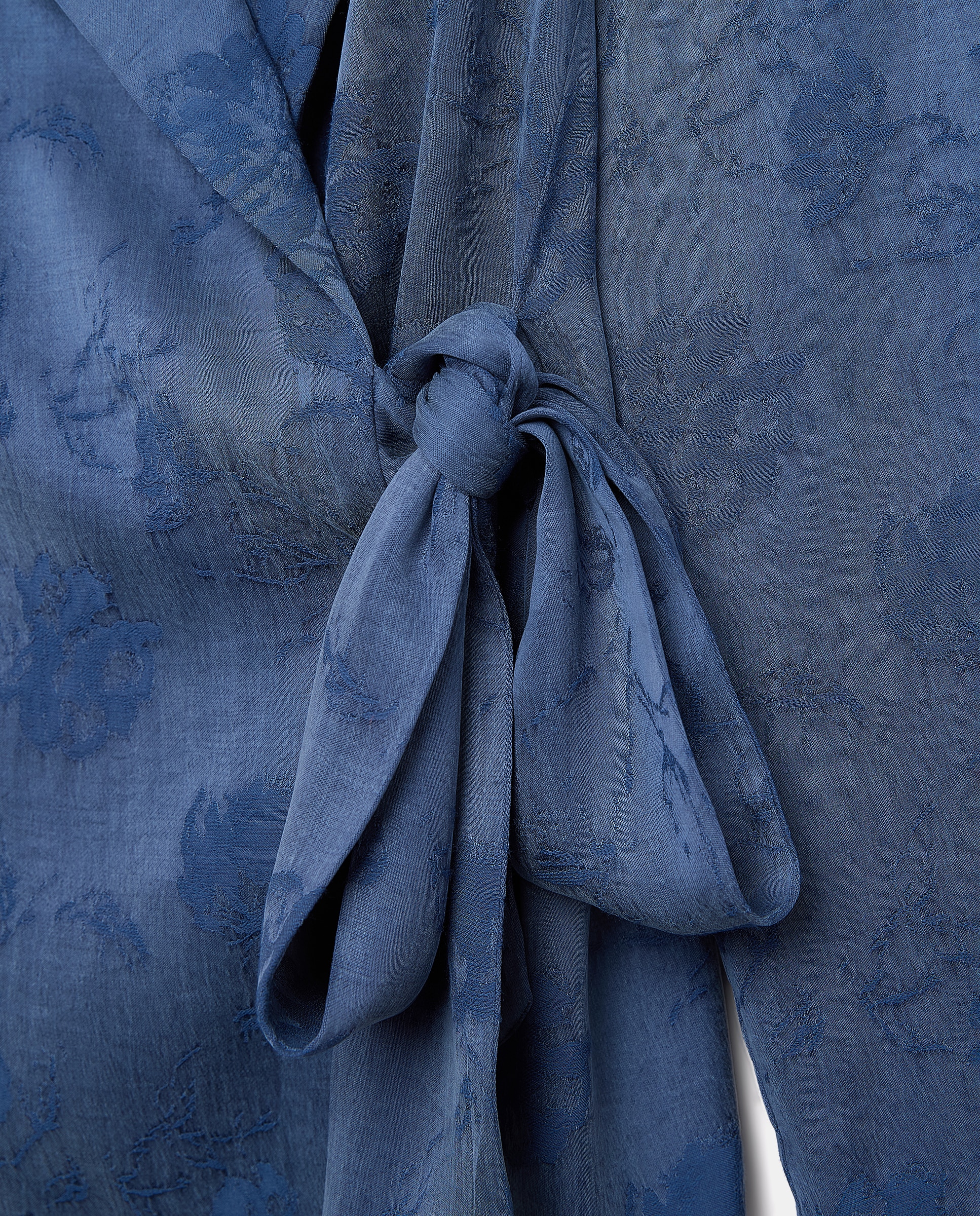 Blazer de Fato com Jacquard e Laço 471 Índigo-6