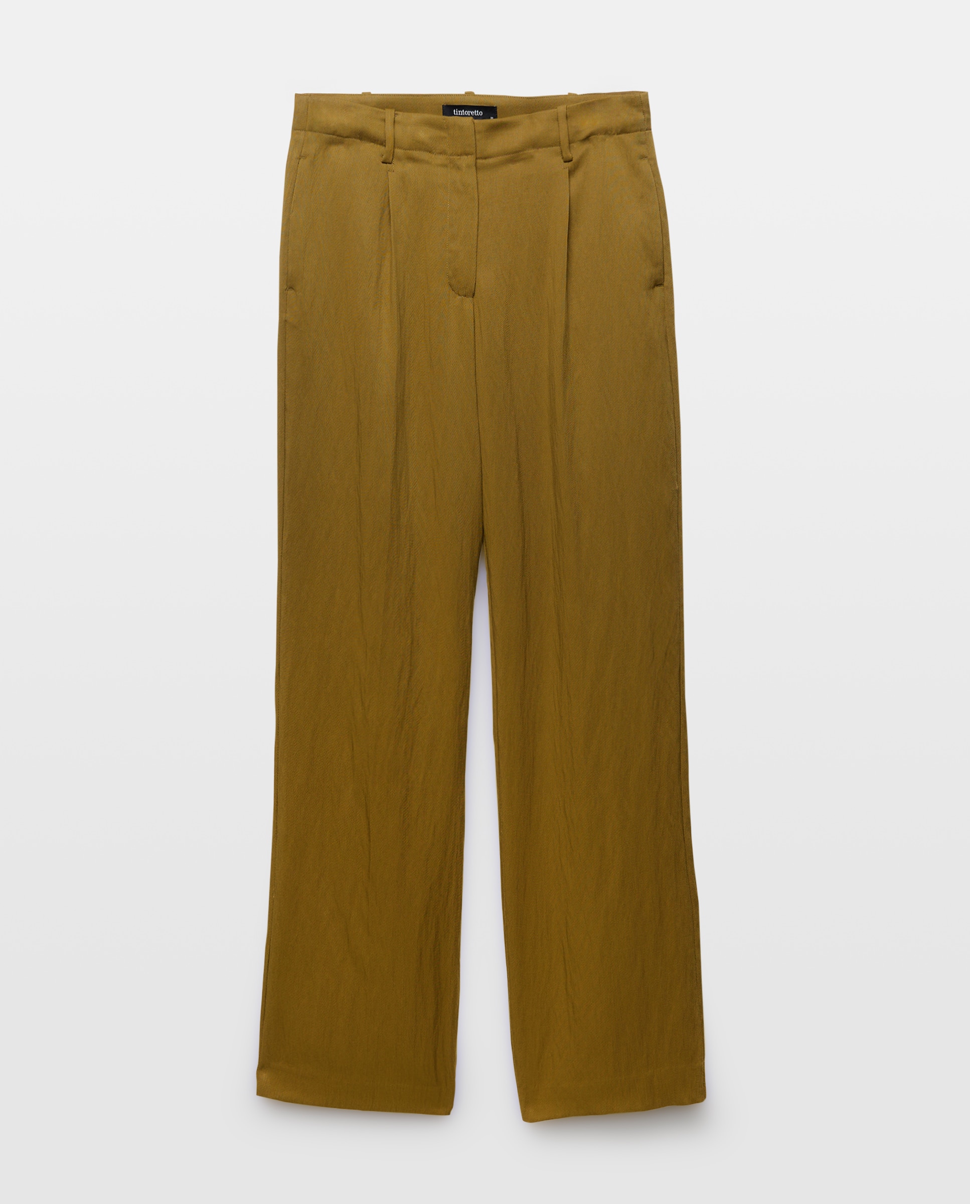 Pantalón de traje liso de mujer - Tintoretto - 560 Oliva 560 Oliva-4