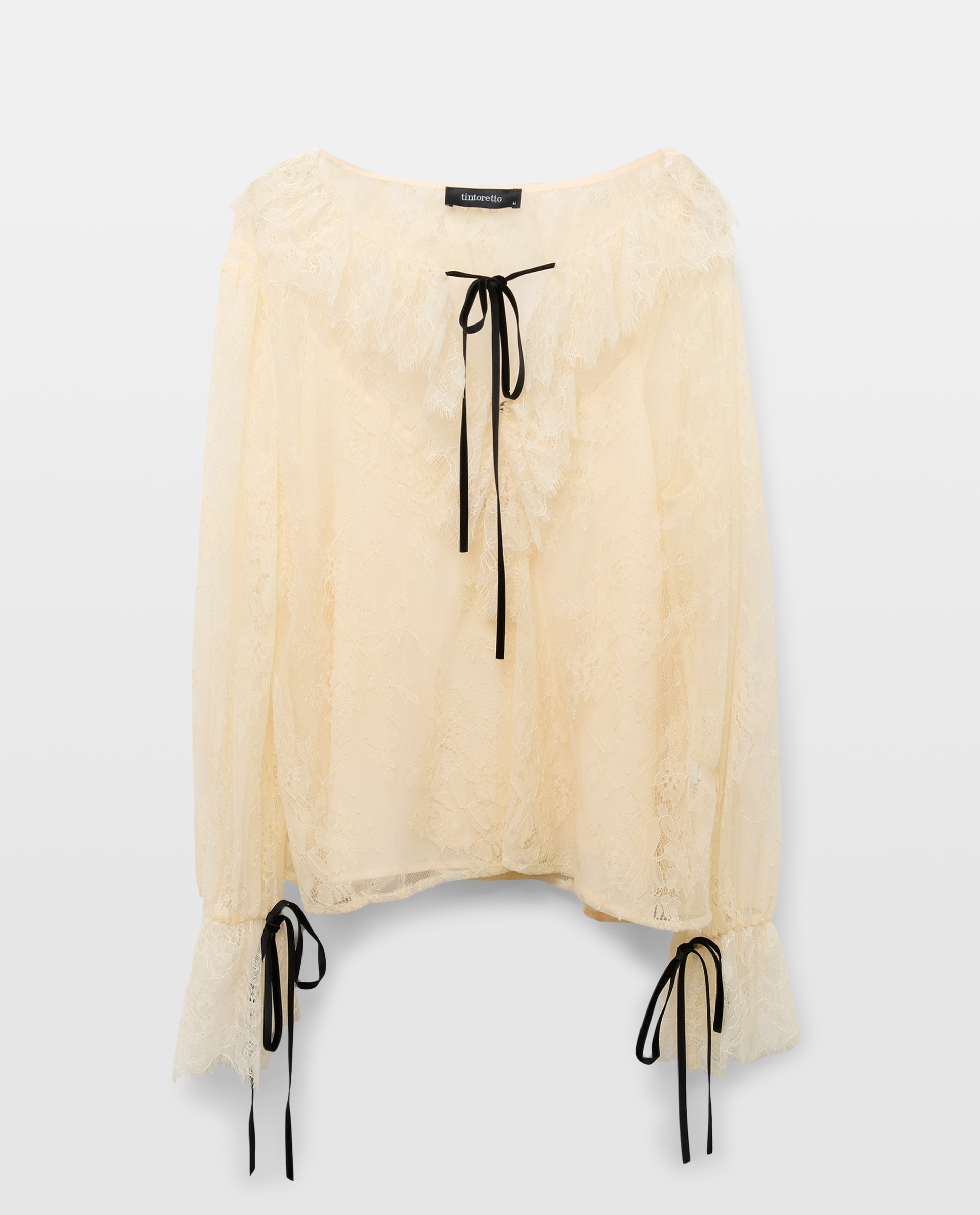 Blusa de Manga Comprida com Renda 120 Cru-5
