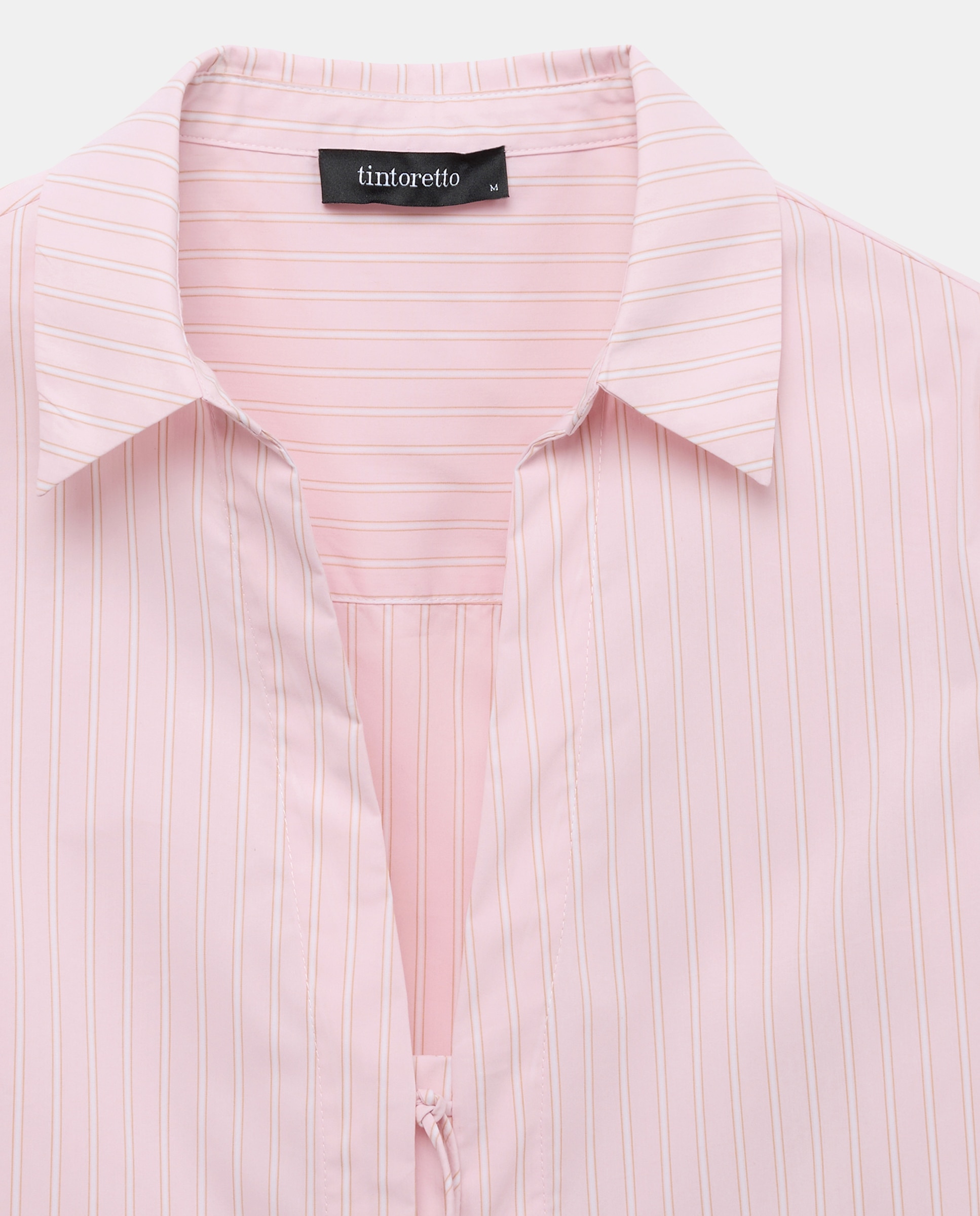 Blusa de Manga Comprida com Laço Rosa-6