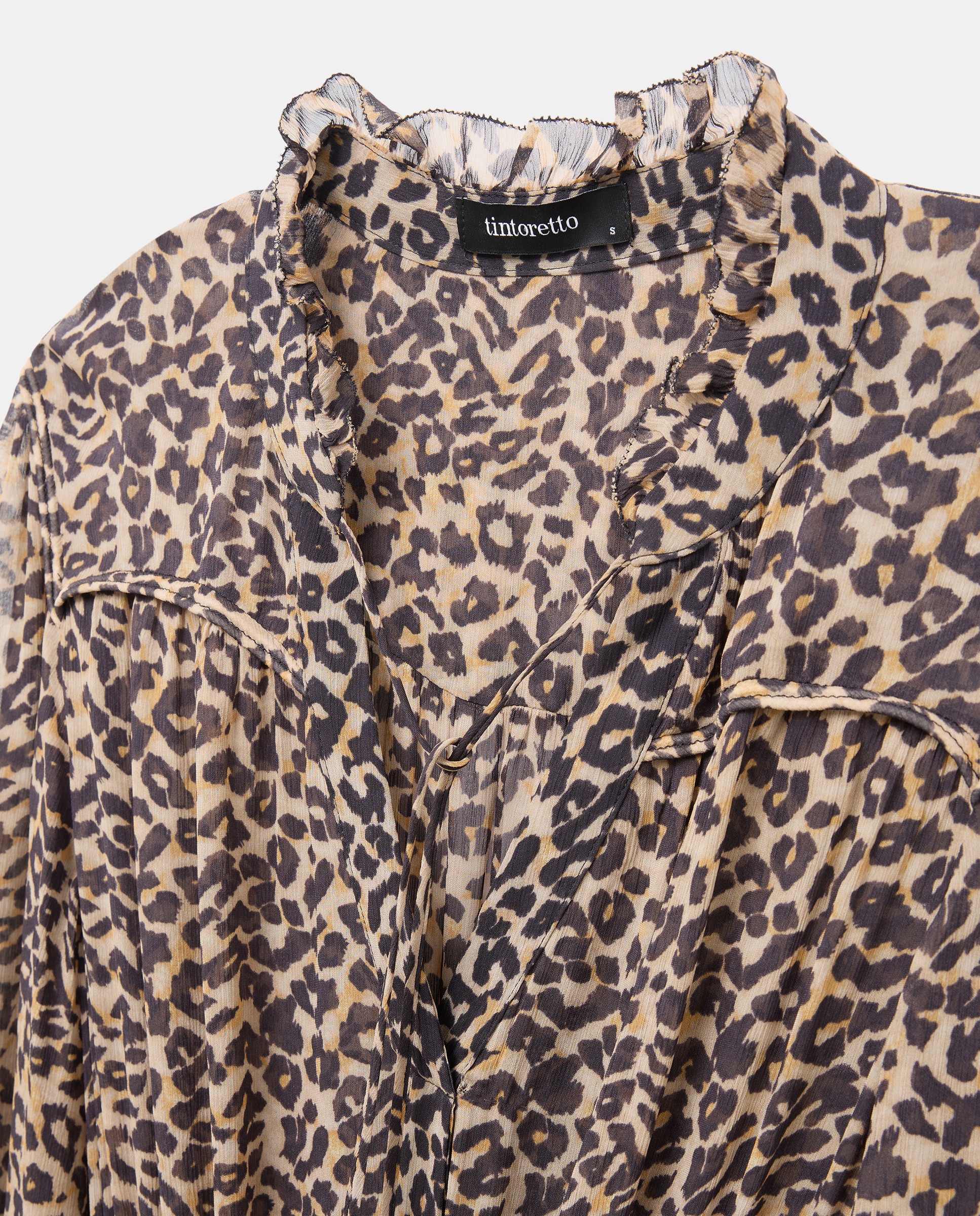 Vestido Comprido com Animal Print Castanho-6